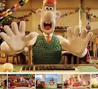 Here's Wallace and Grommit, pressed into Christmas service for Google+