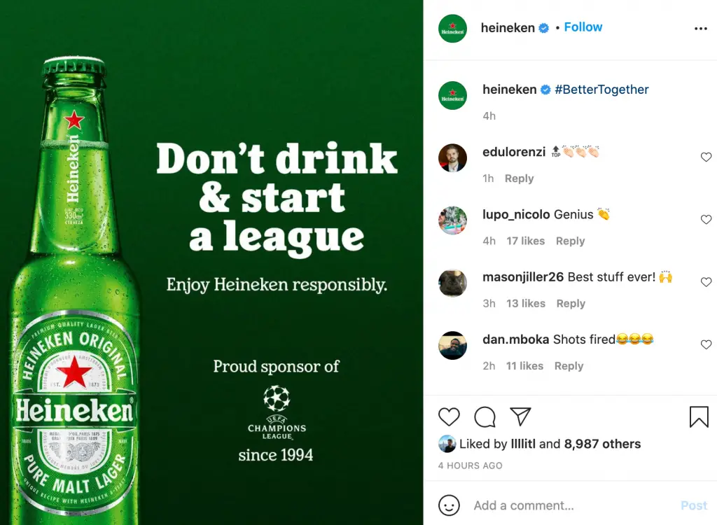 heineken ad soccer