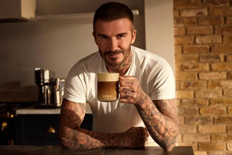 Now Beckham is playing for Nespresso
